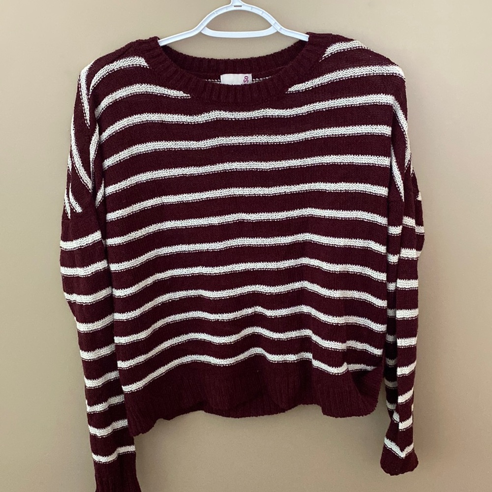 Size S stripped slightly cropped sweater